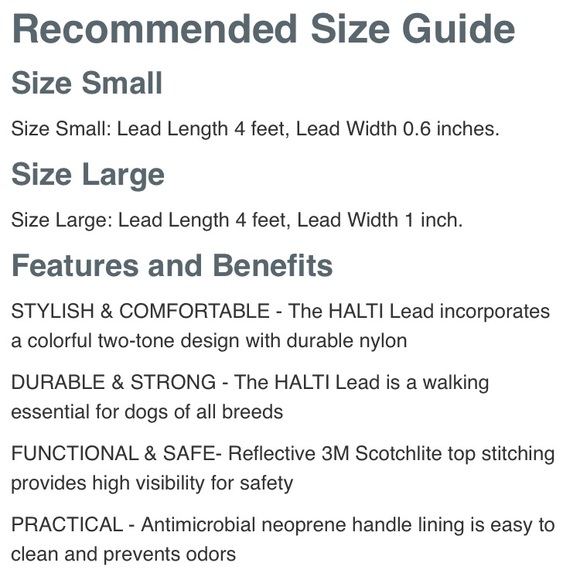 (L-25mm) HALTI Lead (4\') Leash - Picture 12 of 12